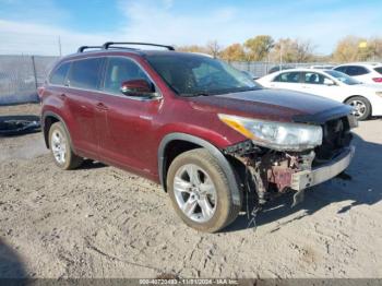  Salvage Toyota Highlander