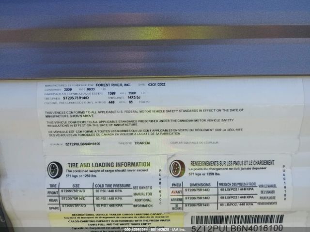 Forest River Puma Put22fkc Image 7