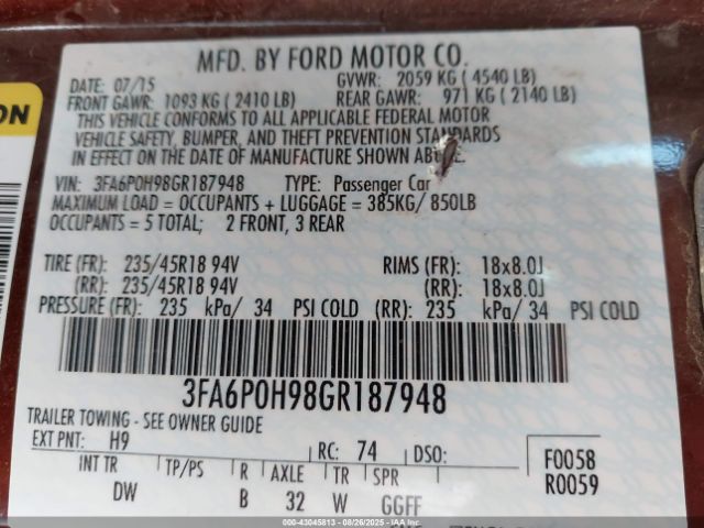 Ford Fusion Se Image 8