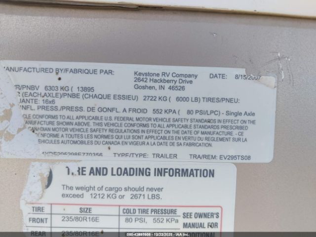 Keystone Eve Travel Trailer Image 8