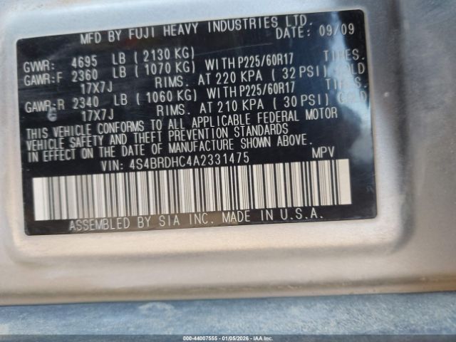 Subaru Outback 3.6r Premium Image 11