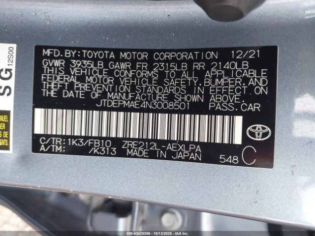 Toyota Corolla Le Image 20