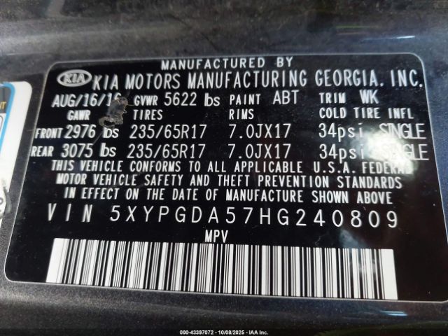 Kia Sorento 3.3l Lx Image 6